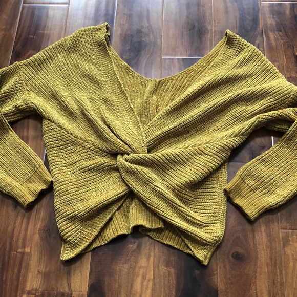 Mustard V-Neck Sweater - Picture 3 of 3